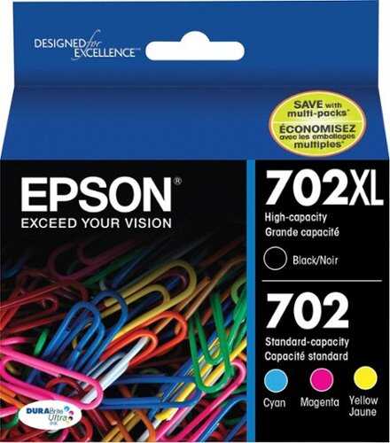 Rent to own Epson - 702/702XL 4-Pack High-Yield and Standard Capacity Ink Cartridges - Cyan/Magenta/Yellow/Black