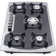 Rent to own 35.4" Gas Cooktop Tempered Glass LPG/NG Gas Built in 5 Burner Gas Stove