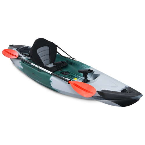 Rent To Own - Costway Single Sit-on-Top Fishing Kayak Single Kayak Boat W/Fishing rod holders & Paddle