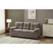 Rent to own Kingway Furniture Plaencia Linen Living Room Sofa in Light Gray