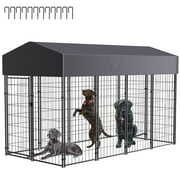 Rent to own BingoPaw Playpen Welded Wire Dog Kennel W/ Cover, 8.2 ft. x 4 ft. x 5.4 ft