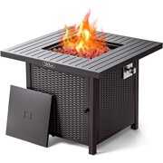 Rent to own TACKLIFE 32in Propane Fire Pit Table, 50,000 BTU Auto-Ignition Gas Fire Pit with Lid