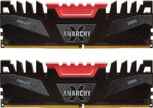 PNY - Anarchy-X 16GB (2PK 8GB) 3.2GHz DDR4 Desktop Memory - Red