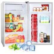 Rent to own BRIGHT Mini Fridge with Freezer, Stainless Steel, 3.2 Cu.ft Compact Refrigerator, Portable Cooler Warmer for Kitchen, Bedroom, Dorm, Apartment, Bar, Office, RV
