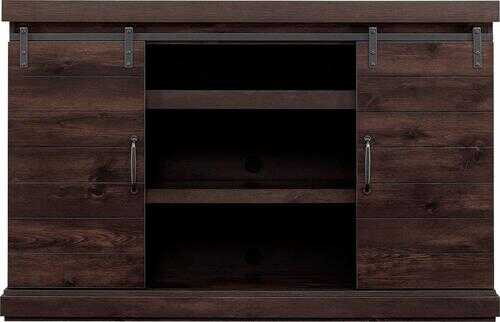 Rent to own Bell'O - Barn Door TV Stand for Most TVs up to 60" - Weathered Pine