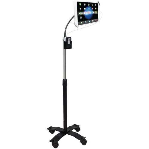 Rent to own CTA Digital - Compact Security Gooseneck Floor Stand with Lock and Key Security System for iPad/Tablet