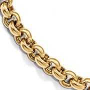 Rent to own Leslie's Real 14kt Yellow Gold Polished Rolo Link Chain Bracelet; 7.5 inch; for Adults and Teens; for Women and Men