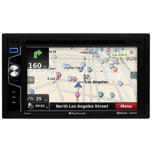 Planet Audio - 6.2" - Built-in Navigation - Bluetooth - In-Dash DVD Receiver - Black