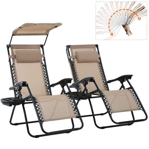 BestMassage Patio Zero Gravity Lounge Chair 2 Pack Recliner for Outdoor Funiture W/Folding