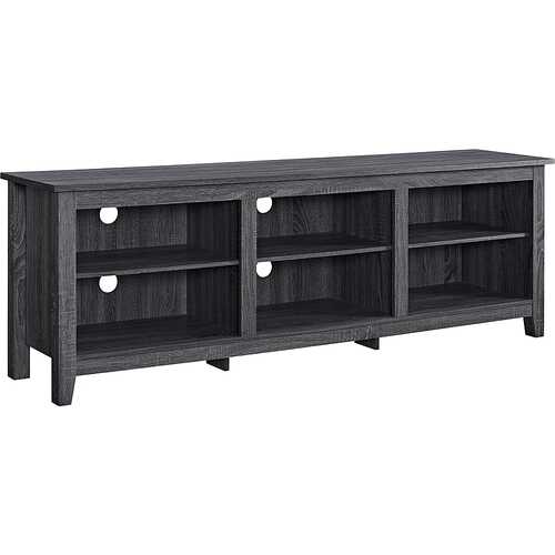 Rent to own Walker Edison - Modern Wood Storage TV Stand for TVs up to 78" - Charcoal