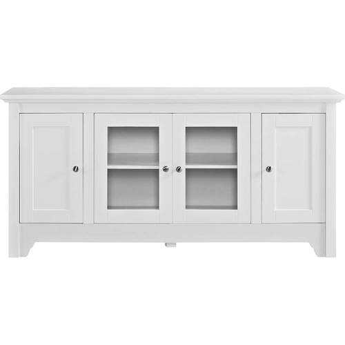 Rent to own Walker Edison - 4 Door Media Storage TV Stand for Most Flat-Panel TV's up to 55" - White