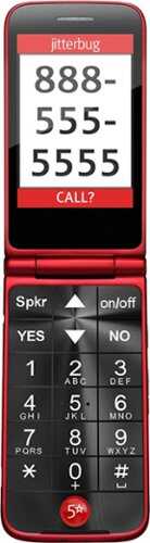 Rent to own GreatCall - Jitterbug Flip Prepaid Cell Phone for Seniors - Red