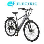 Rent to own Schwinn 700c Bay Ridge Hybrid Electric Bike for Adults, 7 Speeds, 250w Ebike Motor, Gray