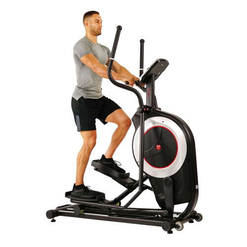 Rent to own Sunny Health & Fitness Motorized Elliptical Trainer Machine w/ Programmable Monitor, High Capacity and 20" Stride