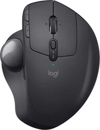 Rent to own Logitech - MX ERGO Plus Wireless Trackball Mouse with Ergonomic design - Graphite
