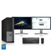 Rent to own Refurbished - Dell Optiplex Desktop Computer 3.3 GHz Core i3 Tower PC, 8GB, 1TB HDD, Windows 10 x64, 20" Dual Monitor , USB Mouse & Keyboard