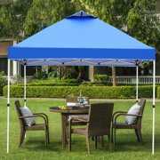 Rent to own Outdoor Basic 10' x 10' Pop up Canopy Tent Outside Canopy, One Push Tent Canopy with Wheeled Carry Bag, Extra 8 Stakes and 4 Ropes, Blue