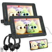 Rent to own Pumpkin 10.1" Portable DVD Player Dual Screen, Car Headrest Player Break-Point Memory Function with Headphone