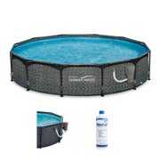 Rent to own Summer Waves 12ft x 33in Round Frame Above Ground Swimming Pool Set