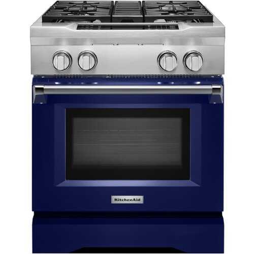 Rent to own KitchenAid - 4.1 Cu. Ft. Self-Cleaning Freestanding Dual Fuel Convection Range
