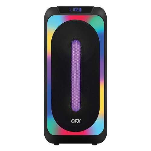 Rent to own QFX - Bluetooth Rechargeable Speaker with LED lights - Black