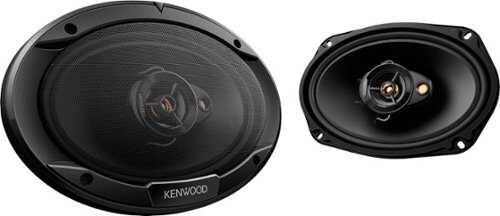 Rent to own Kenwood - Road Series 6" x 9" 3-Way Car Speakers with Cloth Cones (Pair) - Black