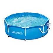 Rent to own Summer Waves 8ft x 30in Outdoor Round Frame Above Ground Swimming Pool with Pump