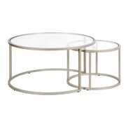 Rent to own Evelyn&Zoe Contemporary Metal & Glass Nesting Coffee Table Set