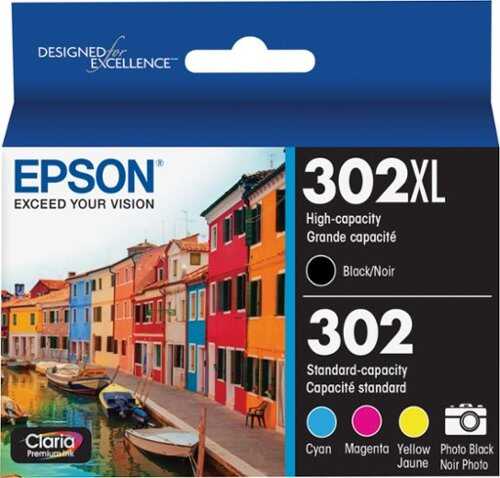 Rent to own Epson - 302/302XL 5-Pack High-Yield and Standard Capacity Ink Cartridges - Cyan/Magenta/Yellow/Black & Photo Black