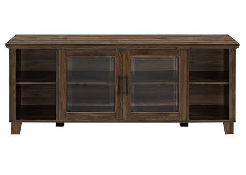 Rent to own Walker Edison - Rustic Farmhouse Columbus TV Stand Cabinet for Most Flat-Panel TVs Up to 65" - Walnut