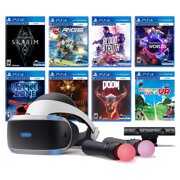 Rent to own PlayStation VR 11-In-1 Deluxe Bundle PS4 & PS5 Compatible: VR Headset, Camera, Move Motion Controllers, Skyrim, VR Worlds, DOOM VFR, Battlezone, RIGS, Until Dawn, Blood & Truth, Everybody's Golf