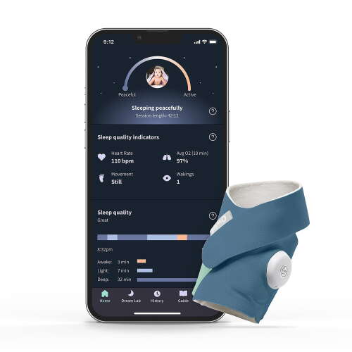 Rent To Own - Owlet Dream Sock® - Smart Baby Monitor - Bedtime Blue