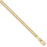 Rent to own 14K Yellow Gold 3mm Open Concave Curb Chain