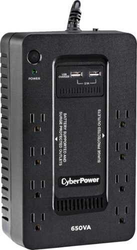 Rent to own CyberPower - 650VA Battery Back-Up System - Black
