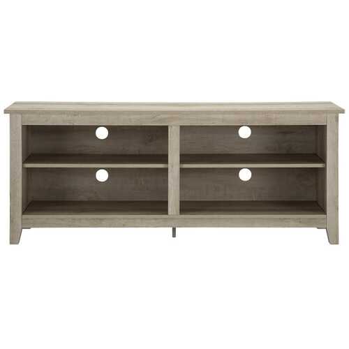 Rent to own Walker Edison - Modern Wood Open Storage TV Stand for Most TVs up to 65" - White Oak