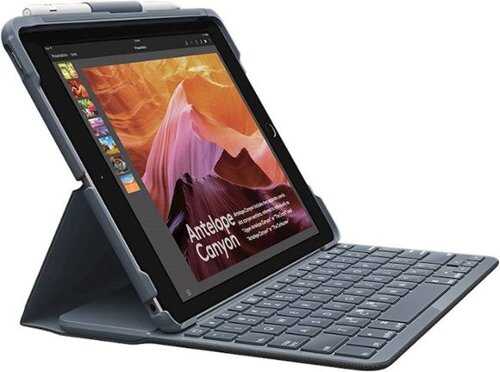 Rent to own Logitech - Slim Folio Keyboard Folio Case for Apple® iPad 5th/6th Generation