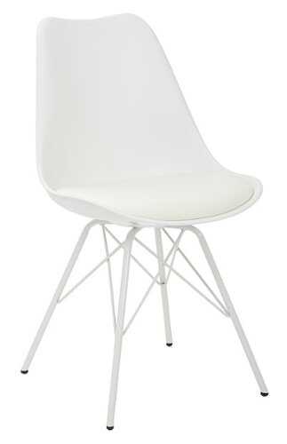 AveSix - Emerson Student 4-Leg Polyurethane and Polypropylene Task Chair - White