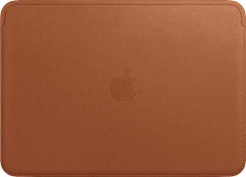 Rent to own Apple - Leather Sleeve for 15-Inch MacBook - Saddle Brown