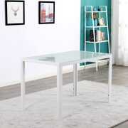 Rent to own Topcobe Dining Table, Tempered Glass Dining Table for Kitchen Living Room