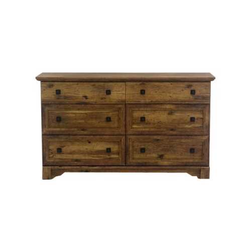 Rent to own Sauder - Palladia Collection 6-Drawer Dresser - Vintage Oak