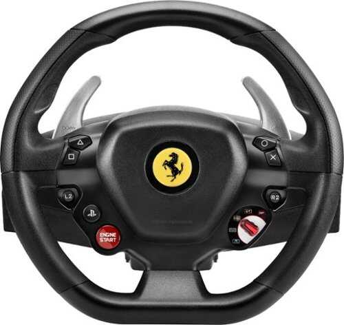 Thrustmaster - T80 Ferrari 488 GTB Edition Racing Wheel for PlayStation 4 and Windows - Black