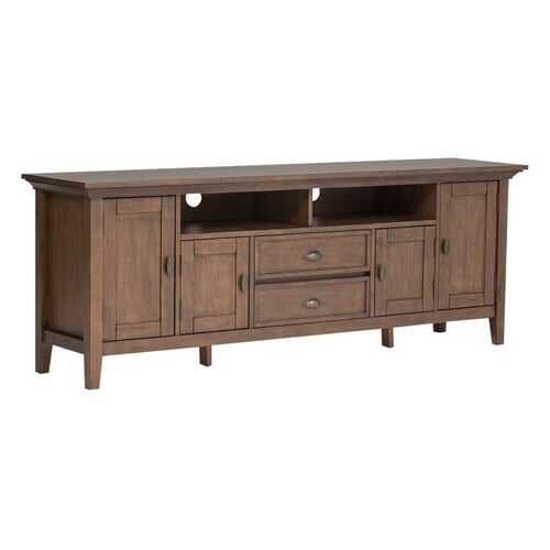 Rent to own Simpli Home - Redmond TV Cabinet for Most TVs Up to 80" - Rustic Natural Aged Brown