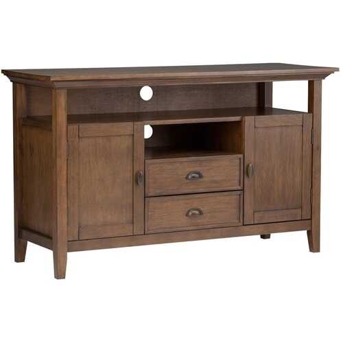 Rent to own Simpli Home - Redmond TV Cabinet for Most TVs Up to 60" - Rustic Natural Aged Brown