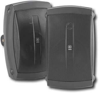 Rent to own Yamaha - 120W 2-Way Outdoor Speakers (Pair) - Black