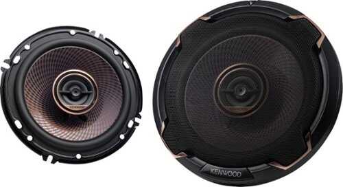 Rent to own Kenwood - 6-1/2" 2-Way Car Speaker - Black