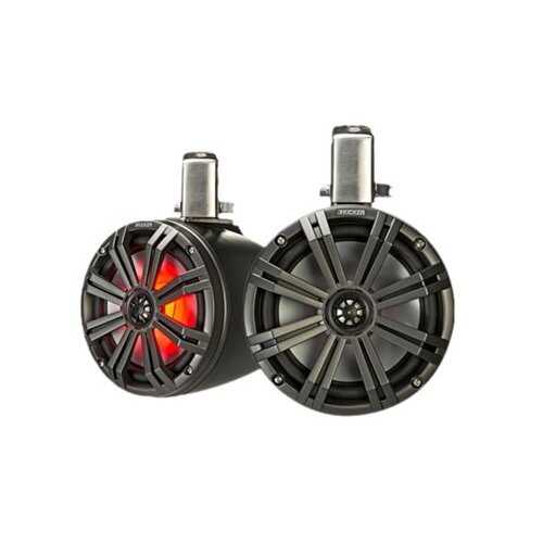 Rent to own KICKER - 8" 2-Way Marine Speakers with Polypropylene Cones (Pair) - Black
