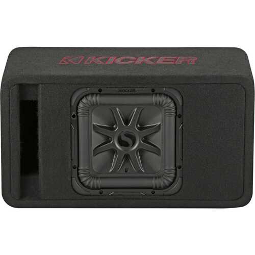 Rent to own KICKER - Solo-Baric L7R 10" Single-Voice-Coil 2-Ohm Loaded Subwoofer Enclosure - Black