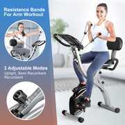 Rent to own Wonder Maxi Recumbent Indoor Exercise Bike, Upright Folding Magnetic Workout with Front and Back Arm Resistance Bands
