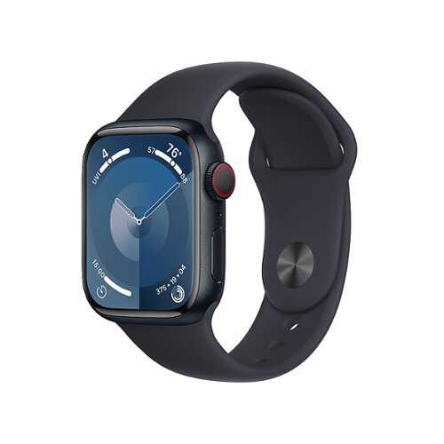 Rent to own Apple Watch Series 9 (GPS + Cellular) 41mm Midnight Aluminum Case with Midnight Sport Band - S/M - Midnight (AT&T)