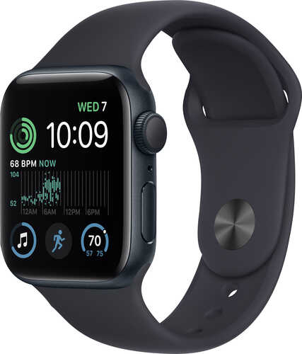 Rent to own Apple Watch SE 2nd Generation (GPS) 40mm Aluminum Case with Midnight Sport Band - S/M - Midnight